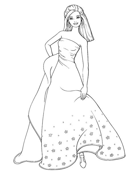 wedding fashion barbie coloring pages pic hose