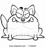 Wolf Outlined Chubby Coloring Mean Clipart Cartoon Cory Thoman Vector Drunk 2021 sketch template