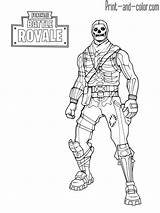Fortnite Coloring Pages Trooper Print Color Ghoul sketch template