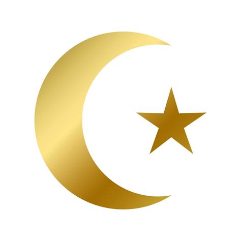 islamic faith symbol isolated islam religious sign  vector art