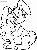 Easter Coloring Bunny Clipart Kids Clip Color Pages Lapin Paques Dessin Imprimer Bunnies Simple Coloriage Print Cliparts Printable Colouring Sheets sketch template