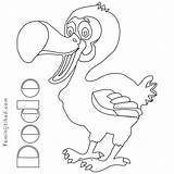 Dodo Printable Creole sketch template