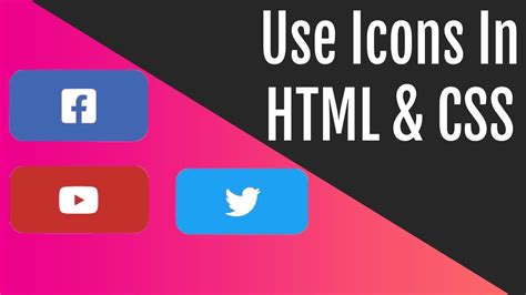icons  html css fontawesome youtube