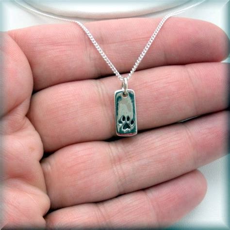 dog paw necklace pet jewelry sterling silver pet necklace charm