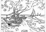 Gogh Coloriage Pemandangan Saintes Maries Sketsa Adultos Colorare Pantai Opera Justcolor Masterpieces Kanak Coloriages Adulti Chefs Barques Aux Ringkasan Indah sketch template