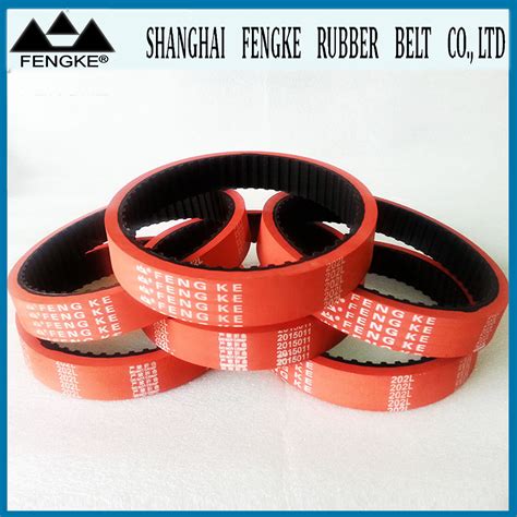 red rubber coating rubber timing belts shanghai fengke