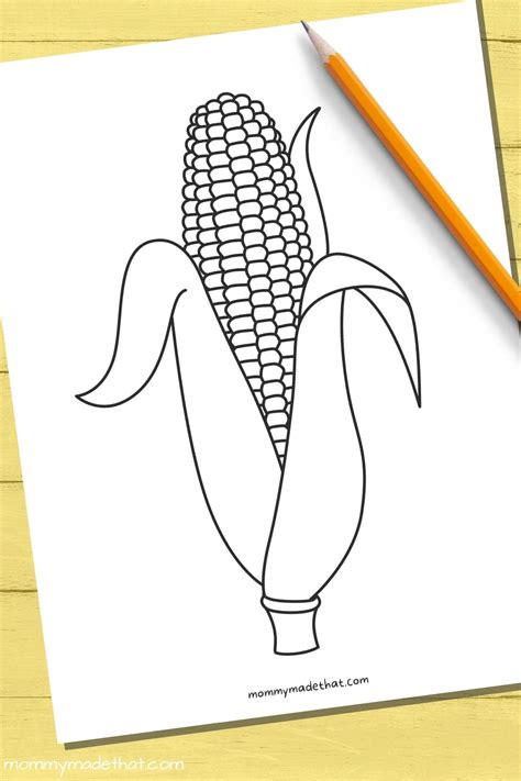 printable corn templates outlines  fall crafts