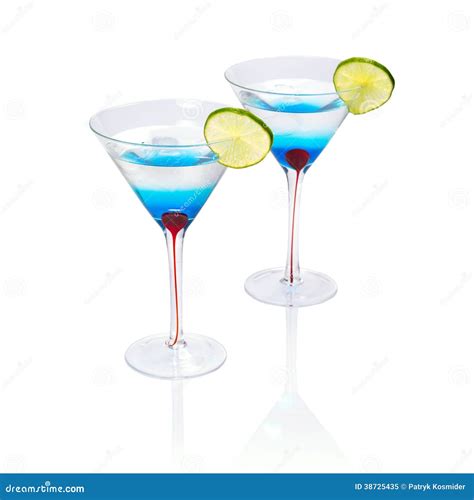 de blauwe drank van martini curacao stock afbeelding image  kubus decoratie