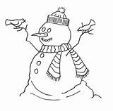 Snowman Coloring Frosty sketch template