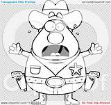 Sheriff Scared Plump Clipart Cartoon Outlined Coloring Vector Cory Thoman sketch template