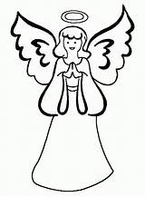 Angel Cartoon Clipart Coloring Pages Library Clip sketch template