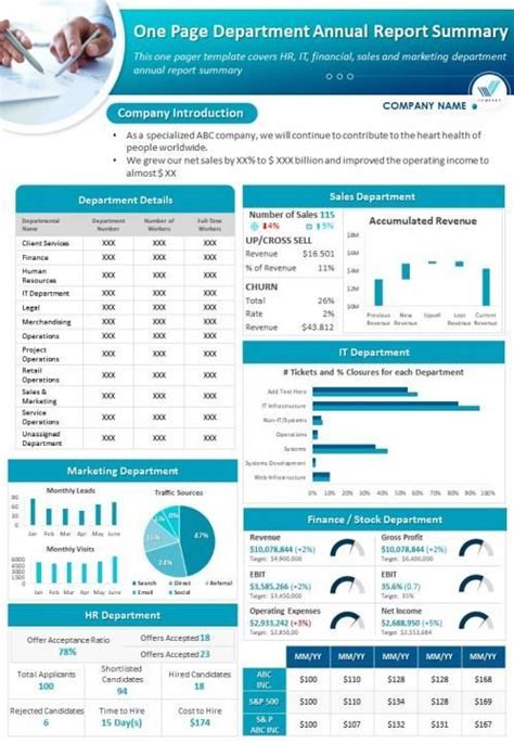 page department annual report summary  report