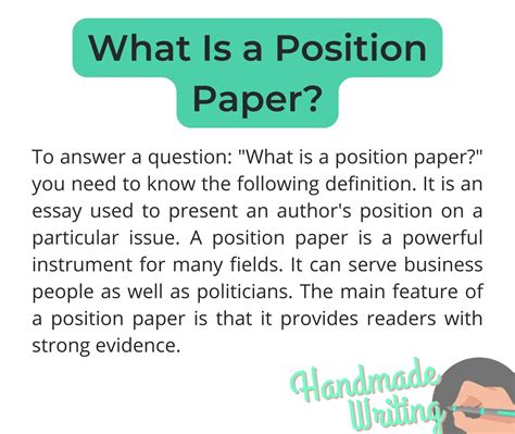 meaning  position paper   position paper  definition