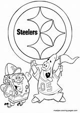 Steelers Coloring Pages Spongebob Pittsburgh Logo Football Helmet Nfl Playing Printable Bengals Cartoon Color Apple Drawing Sheets Kids Steeler Getdrawings sketch template