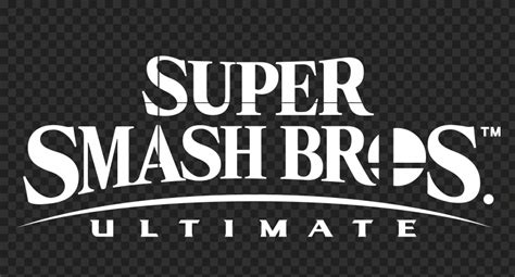 hd super smash bros ultimate white logo png citypng