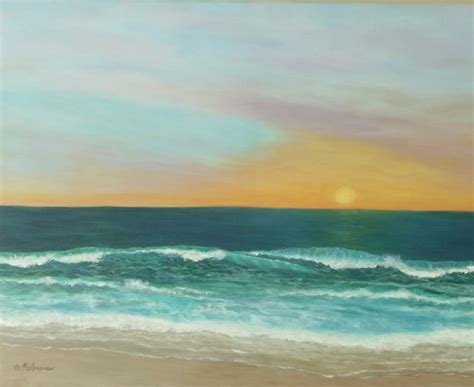 beach paintings coastal fine art paintings  amber palomares