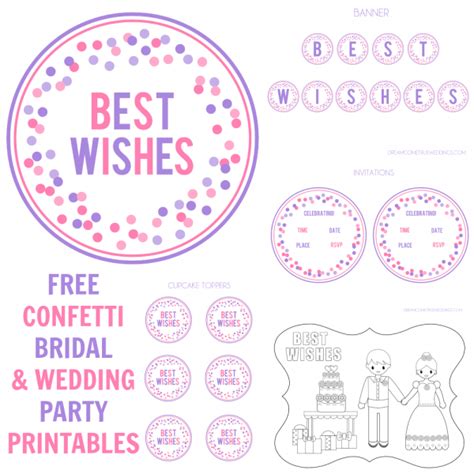 bridal shower  wedding party printables freeweddingprintables
