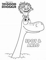 Arlo Spot Dinosaur Good Coloring Kids Votes sketch template