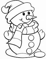 Coloring Pages Snowman Christmas Winter Adult sketch template