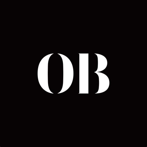 ob logo letter initial logo designs template  vector art  vecteezy