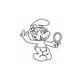 Smurfs Vanity Smurf Coloring Pages sketch template