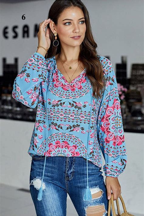 Chiffon Floaty Tops With Long Sleeve And Loose Style Blouses For