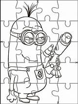 Minions Recortar Puzzle Bebeazul Recortables sketch template