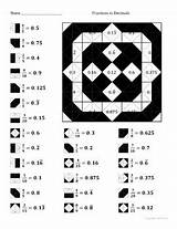 Decimals Fractions Converting Worksheet Color Preview sketch template