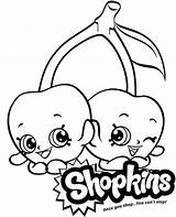 Coloring Cheeky Cherries Shopkins Print Pages Topcoloringpages Printable sketch template