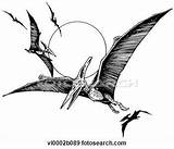 Pterodactyl Pterodactyls Knitting sketch template