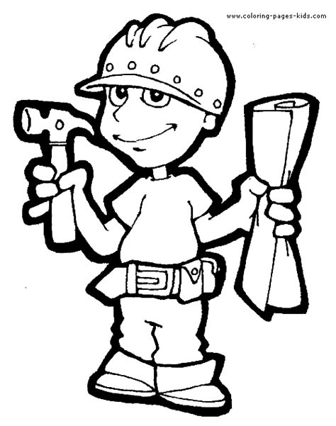job color page coloring pages  kids family people  jobs