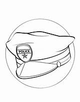 Sombrero Policía Policia sketch template
