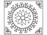 Diwali Colouring Rangoli Coloring Pages Printable Designs Drawing Happy Kids Colour Print Template Beautiful Kid Pix Templates Color Wallpaper Getcolorings sketch template