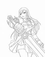 Erza Fairy Tail Coloring Pages Coloriage Color Drawings Anime Fairytail Scarlet Colorier Drawing Printable Dessin Imprimer Coloringhome Popular Sketch Ligne sketch template