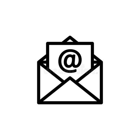 icone demail densemble ligne symbole de courrier pour la conception