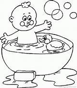 Coloring Pages Bath Bathing Clipart Bubbles Library Personal Clip sketch template