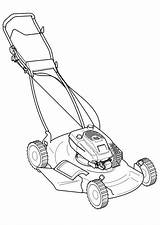 Mower Lawn Coloring sketch template