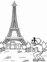 Paris Coloring Eiffel Pages Tower Print Color Kids sketch template