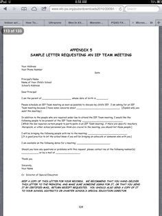 sample letter requesting spec ed evaluation school address speech