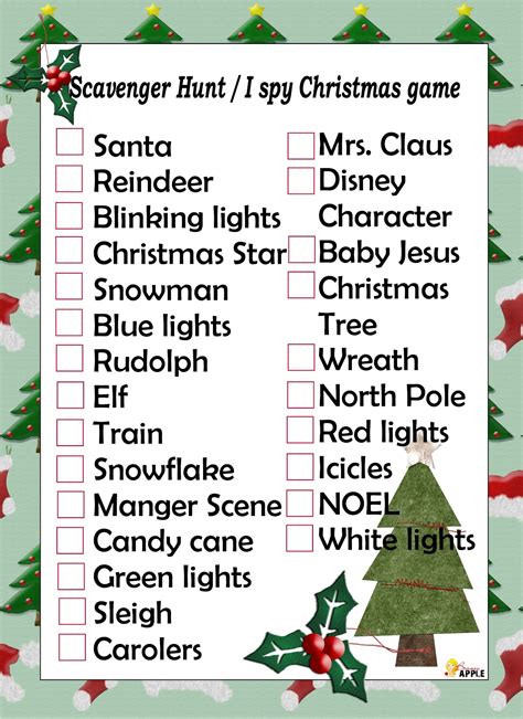 christmas game printable