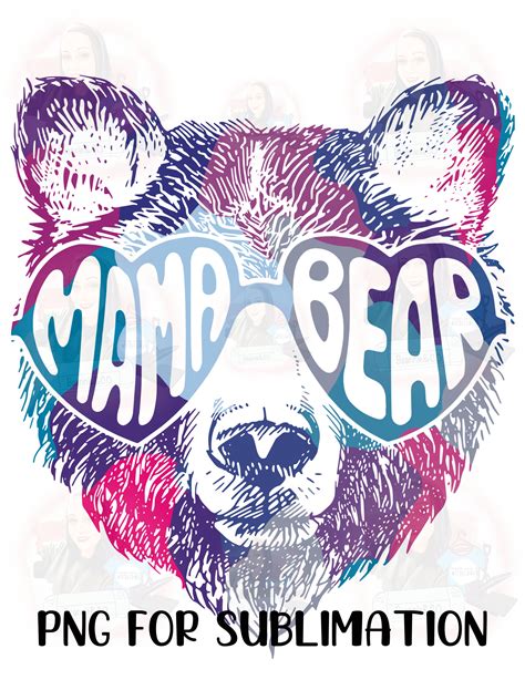 Mama Bear Png Sublimation Png Mama Png Sublimation Designs Etsy