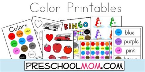 color printables  preschool  pre school
