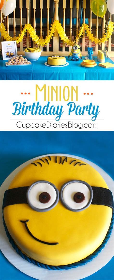 Minion Birthday Party With Free Printables Minion Cakes Birthdays