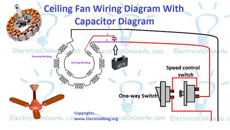 ceiling fan wiring diagram  capacitor