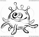 Amoeba Clipart Monster Happy Vector Illustration Drawing Royalty Tradition Sm Getdrawings sketch template