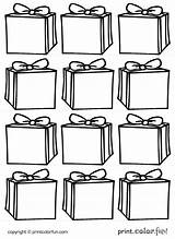 Gift Boxes Tags Color Print Coloring Printable Pages Printables Tag Printcolorfun sketch template