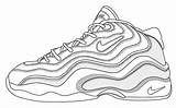 Coloring Nike Pages Shoes Kids Popular sketch template