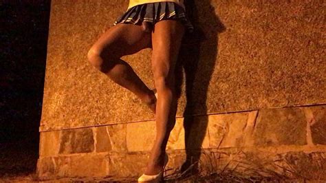 night time whore in mini skirt and pantyhose outdoors xhamster