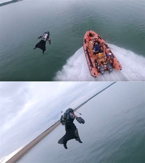 jet suit soars   sea captured  fpv drone techeblog