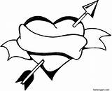 Arrow Corazones Cupid Pintar Hartje Clipartmag Pols Faketattoo Coloringfolder sketch template